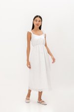 BEATRIZ EYELET FLUTTER DRESS