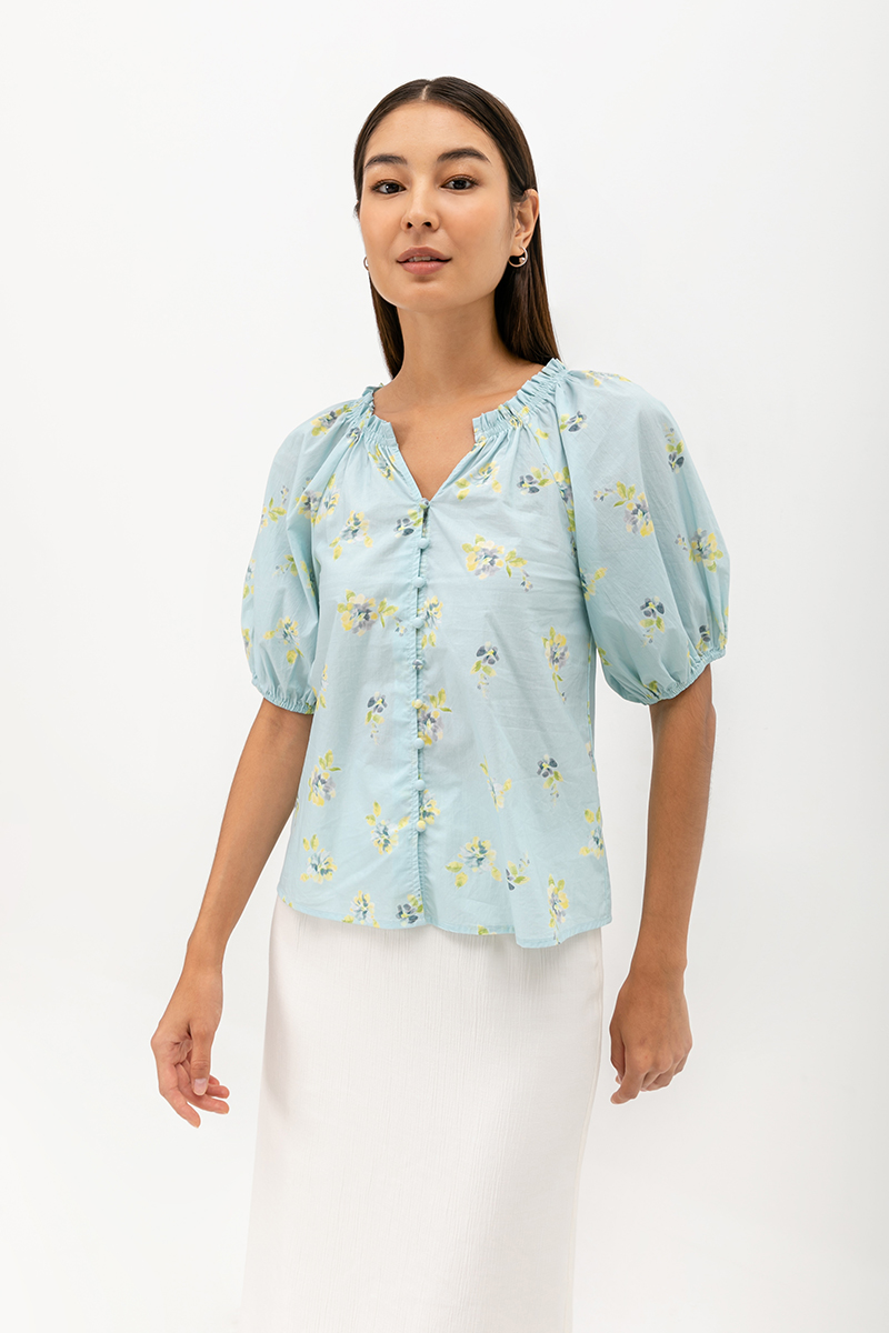 KEW FLORAL BUTTONDOWN BLOUSE