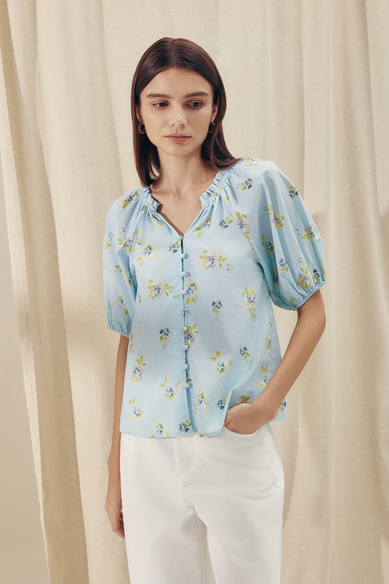 KEW FLORAL BUTTONDOWN BLOUSE