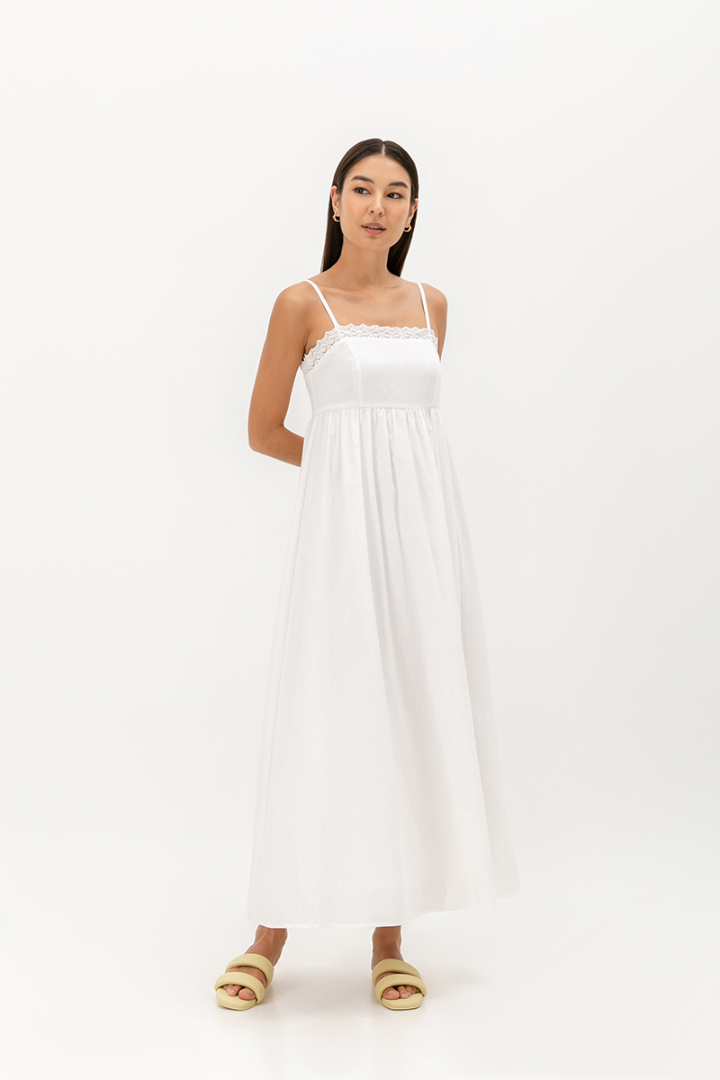 CARMIA LACE TRIM MAXI DRESS