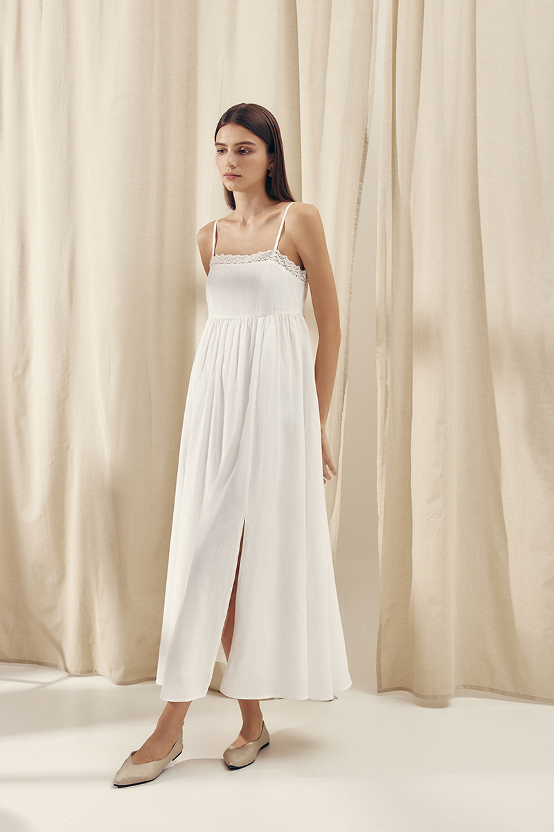 CARMIA LACE TRIM MAXI DRESS