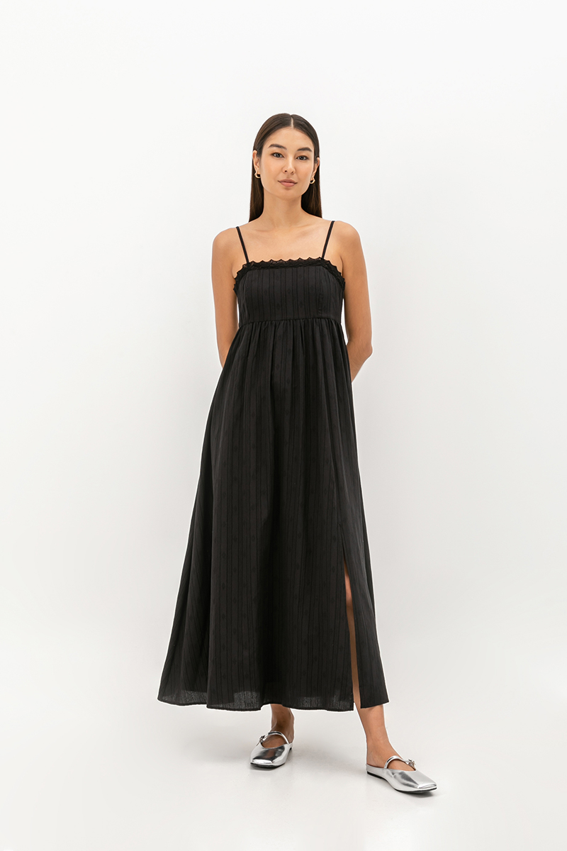 CARMIA LACE TRIM MAXI DRESS