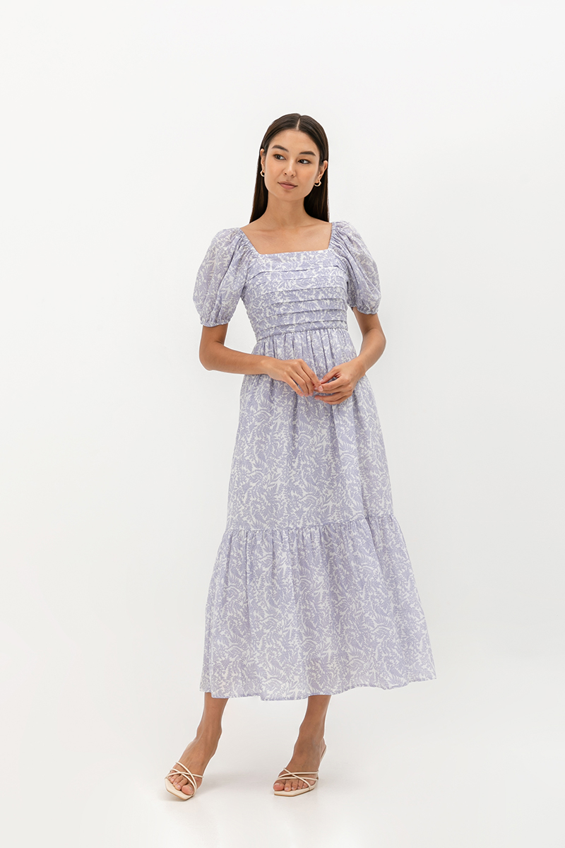 NATALINE BOTANICAL PANEL MIDI DRESS