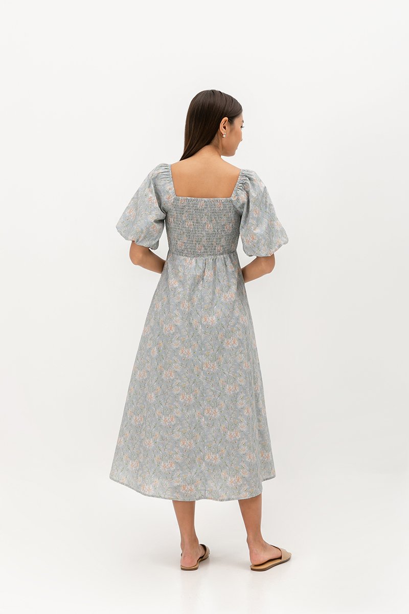 WISTERIA FLORAL SMOCKED DRESS