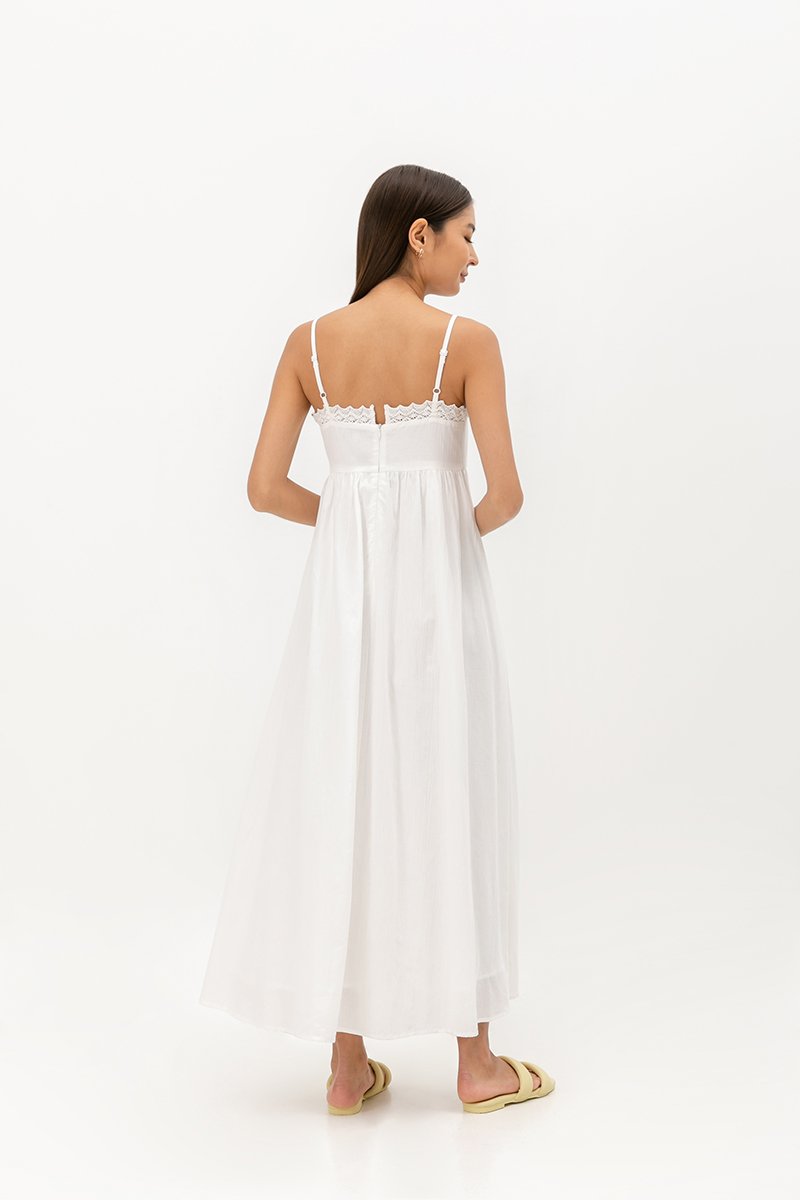 CARMIA LACE TRIM MAXI DRESS