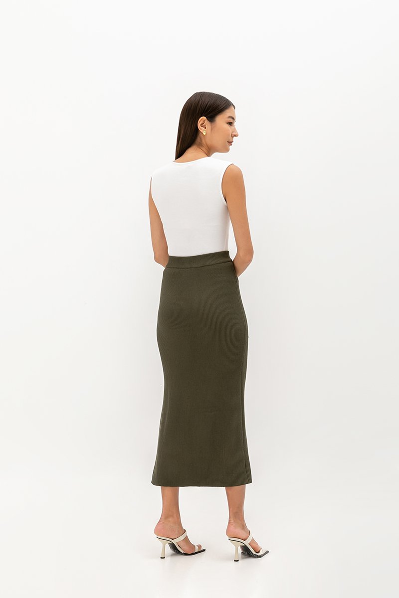 LUCIA KNITTED SKIRT WITH SLIT