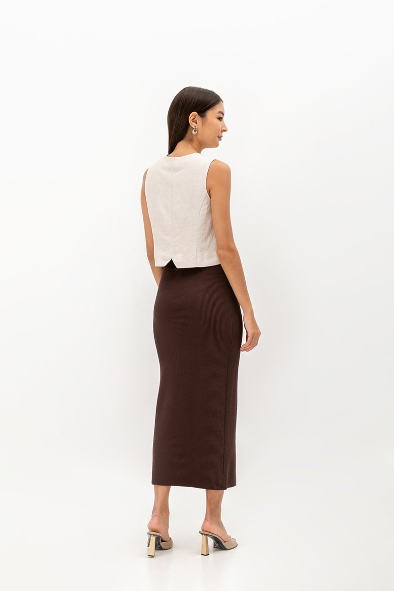 LUCIA KNITTED SKIRT WITH SLIT