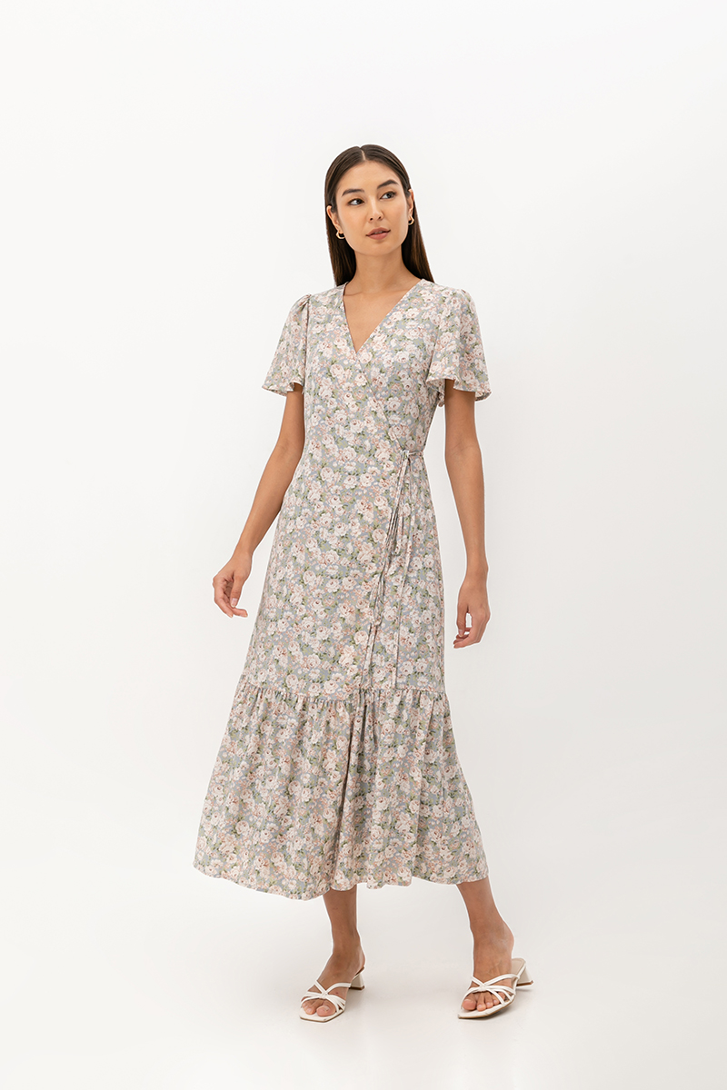 LEITH FLORAL WRAP DRESS Love and Bravery