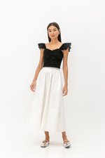 TESSA FLUTTER SLEEVE CROP TOP
