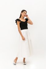 TESSA FLUTTER SLEEVE CROP TOP