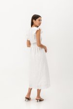 ERINN EYELET FLUTTER SLEEVE MAXI DRESS ERINN EYELET FLUTTER SLEEVE MAXI DRESS
