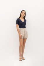 CHERIE SCALLOP KNIT TOP W SLEEVES