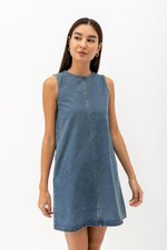 DUNE DENIM SHIFT MINI DRESS DUNE DENIM SHIFT MINI DRESS