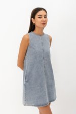 DUNE DENIM SHIFT MINI DRESS DUNE DENIM SHIFT MINI DRESS