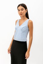 DORALYNN EYELET TOP