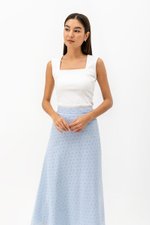 CHERIE EYELET BIAS CUT SKIRT