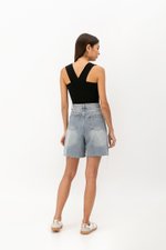 CLIFTON RAW EDGE LONG DENIM SHORTS CLIFTON RAW EDGE LONG DENIM SHORTS