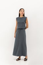 ALEXIS DRAWSTRING MIDI SKIRT