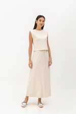 ALEXIS DRAWSTRING MIDI SKIRT