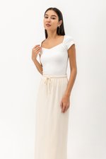 ALEXIS DRAWSTRING MIDI SKIRT