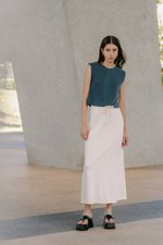 ALEXIS DRAWSTRING MIDI SKIRT