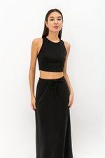 ALEXIS DRAWSTRING MIDI SKIRT