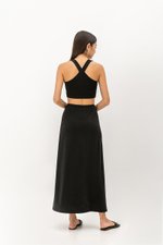 ALEXIS DRAWSTRING MIDI SKIRT