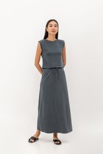 ARIA PADDED SHOULDER TOP