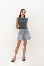 ARIA PADDED SHOULDER TOP