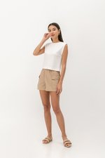 ARIA PADDED SHOULDER TOP
