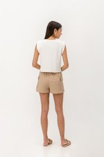 ARIA PADDED SHOULDER TOP