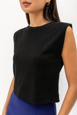 ARIA PADDED SHOULDER TOP