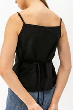 DAVIS BUTTONDOWN LINEN VEST TOP