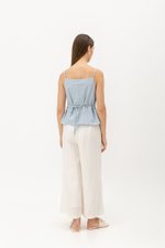 DAVIS BUTTONDOWN LINEN VEST TOP
