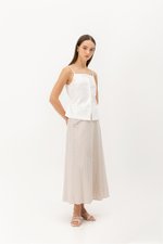 DAVIS BUTTONDOWN LINEN VEST TOP