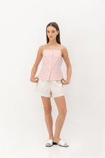 DAVIS BUTTONDOWN LINEN VEST TOP
