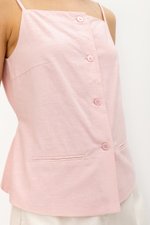 DAVIS BUTTONDOWN LINEN VEST TOP