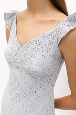 RACHELLE FLUTTER SLEEVE EYELET MIDI DRESS RACHELLE FLUTTER SLEEVE EYELET MIDI DRESS