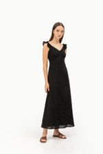 RACHELLE FLUTTER SLEEVE EYELET MIDI DRESS RACHELLE FLUTTER SLEEVE EYELET MIDI DRESS
