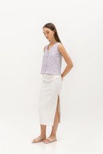 SPIROGRAPH BUTTONDOWN VEST TOP