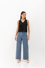 SPIROGRAPH BUTTONDOWN VEST TOP