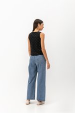 SPIROGRAPH BUTTONDOWN VEST TOP