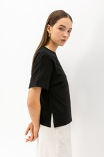 COLLINS ROLLED SLEEVE OVERSIZED TEE