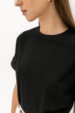 COLLINS ROLLED SLEEVE OVERSIZED TEE