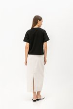 COLLINS ROLLED SLEEVE OVERSIZED TEE