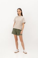 COLLINS ROLLED SLEEVE OVERSIZED TEE