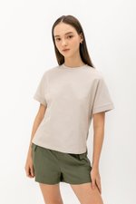 COLLINS ROLLED SLEEVE OVERSIZED TEE