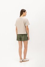 COLLINS ROLLED SLEEVE OVERSIZED TEE