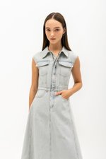 DYLAN SLEEVELESS DENIM MIDI DRESS DYLAN SLEEVELESS DENIM MIDI DRESS