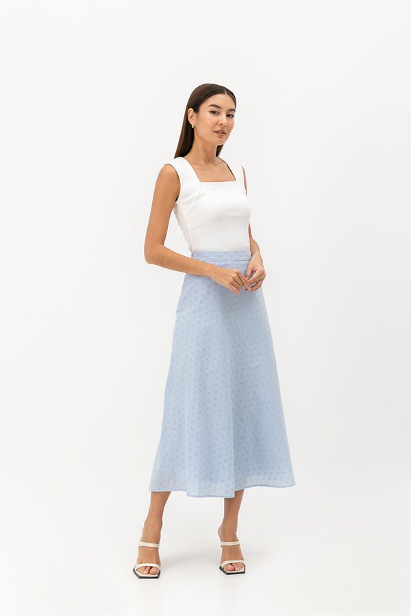 CHERIE EYELET BIAS CUT SKIRT CHERIE EYELET BIAS CUT SKIRT